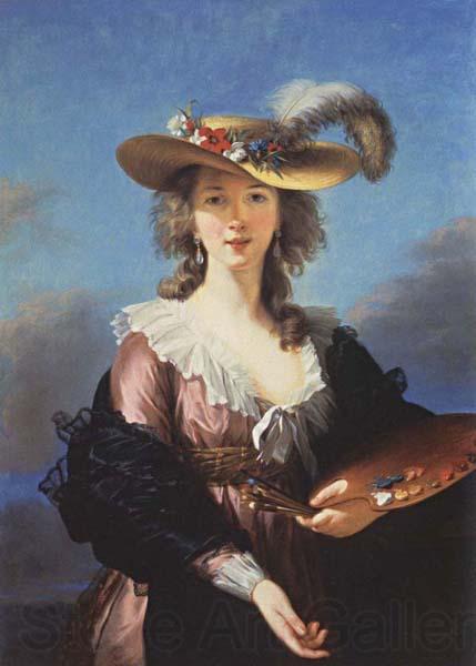 Elisabeth-Louise Vigee-Lebrun Self-Portrait in a Straw Germany oil painting art